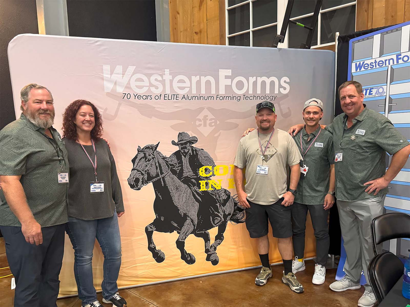 Jeff Dumas Concrete Construction, a concrete contractor in Utah, networks with Western Forms at Concrete Foundations Association's Summer Conference.